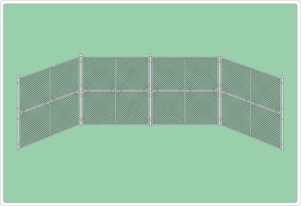 Baseball Backstop Prefabricated Panel without Hood