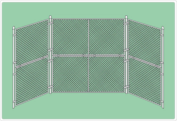 Baseball Backstop Prefabricated Panel without Hood