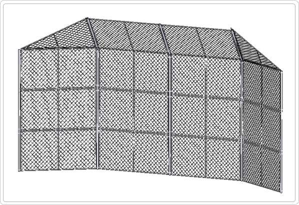 Heavy Duty Baseball Backstop 3d front view